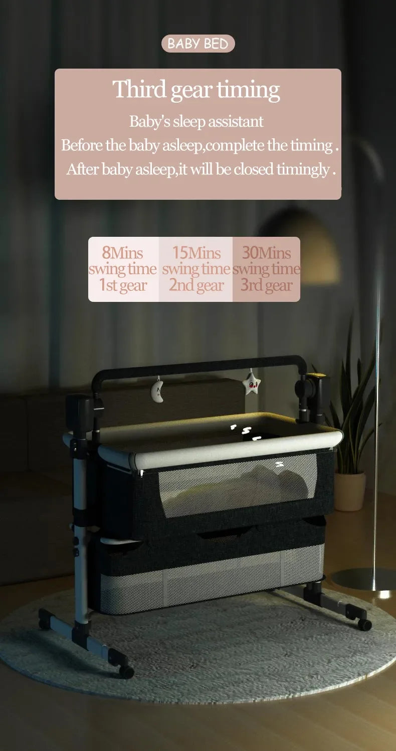 Multifunctional  3-in-1 Electric Baby Beistellbett