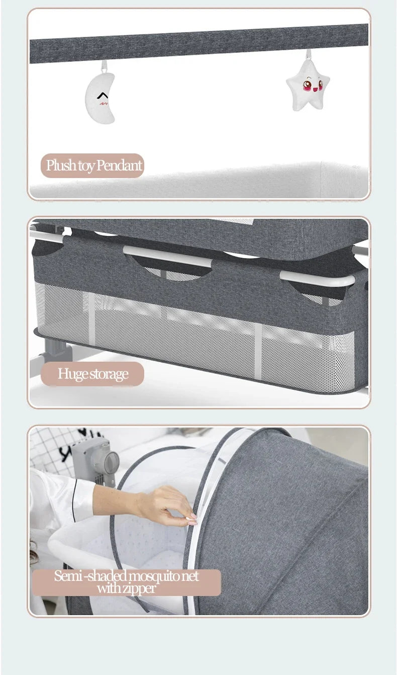 Multifunctional  3-in-1 Electric Baby Beistellbett