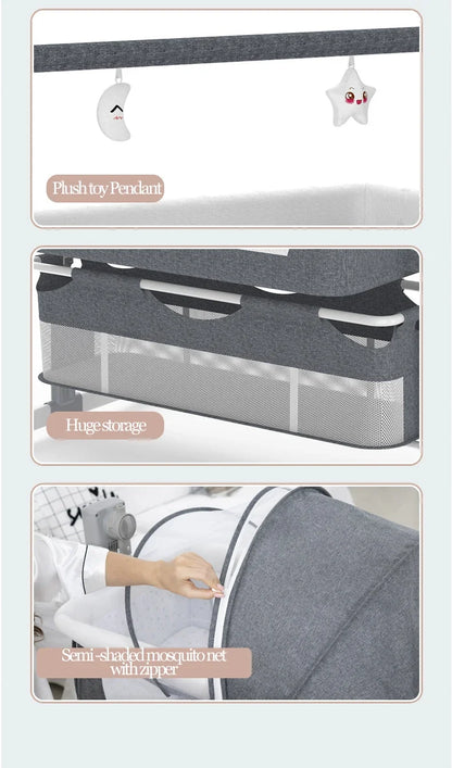 Multifunctional  3-in-1 Electric Baby Beistellbett
