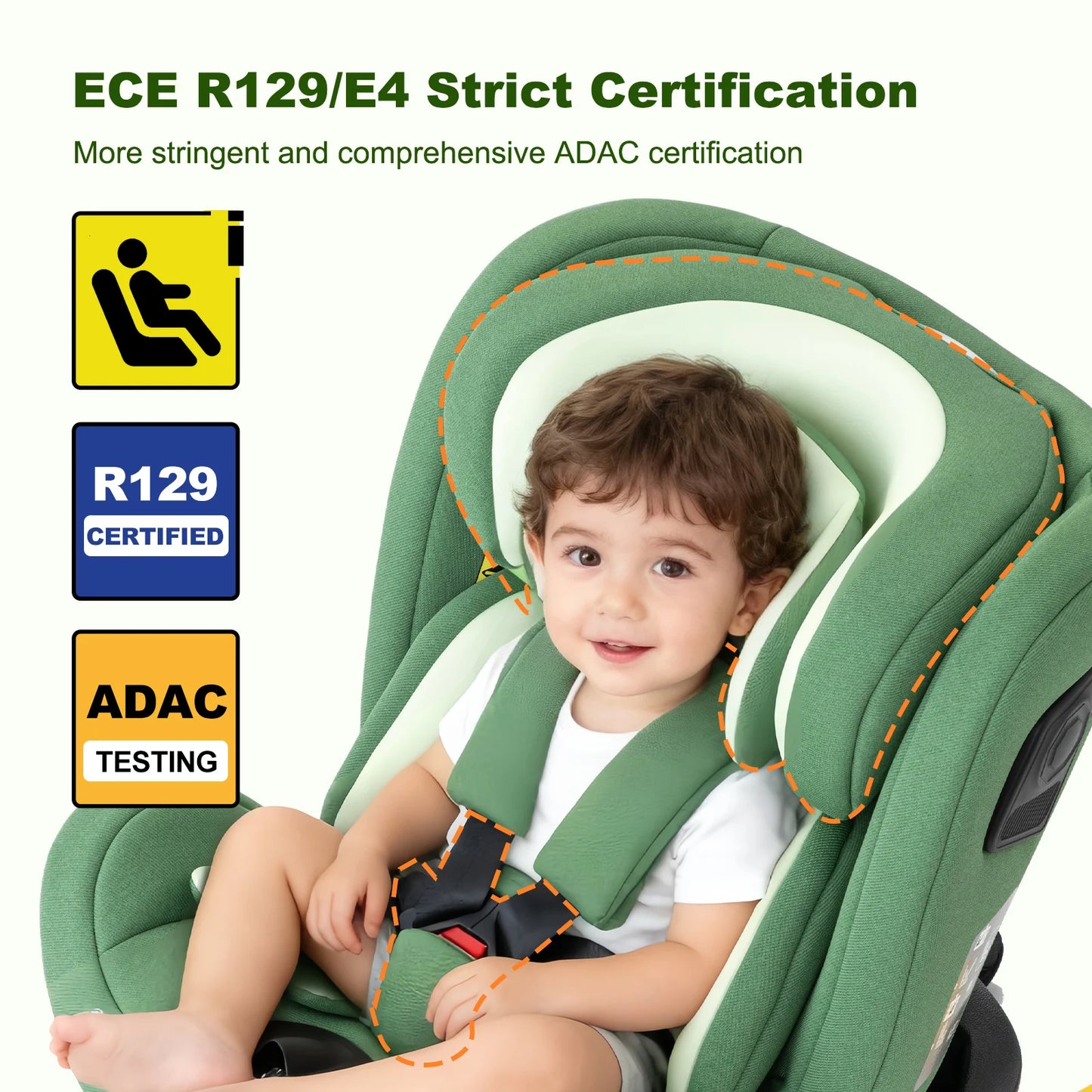 360 Grad Kindersitz mit ISOFIX 40-150cm ( 0-12 Jahre, 0-36 kg)
