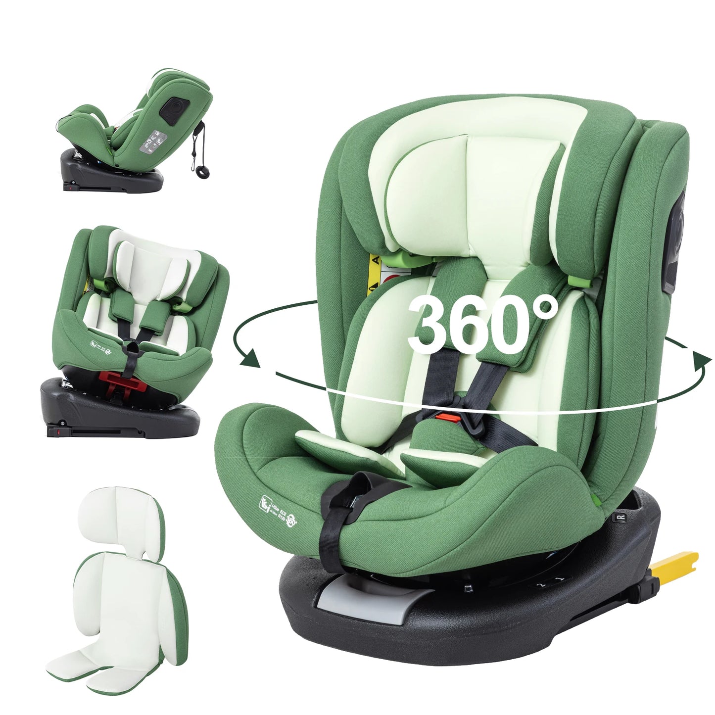 360 Grad Kindersitz mit ISOFIX 40-150cm ( 0-12 Jahre, 0-36 kg)