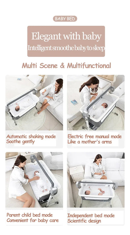 Multifunctional  3-in-1 Electric Baby Beistellbett